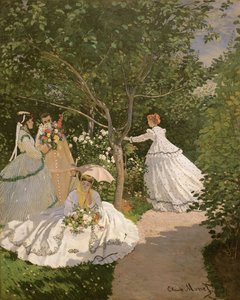 Mujeres en el jardín, 1866